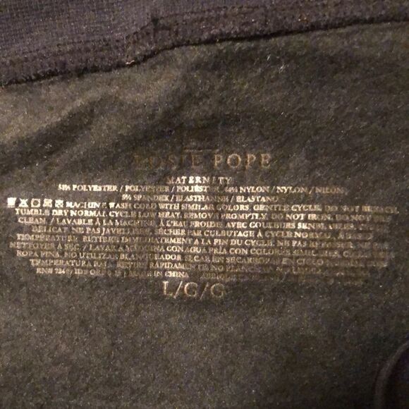 Rosie Pope L Black Low Rise Maternity Seamless Leggings - Picture 5 of 11